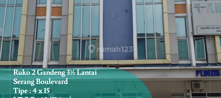 Dijual 2 Ruko Gandeng 3 Lantai di Ruko Serang Boulevard 1