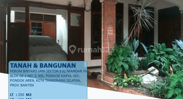 Rumah 2 Lantai Bagus SHM di Perum Bintaro Jaya Sektor 3 Jl. Mandar, Tangerang 1