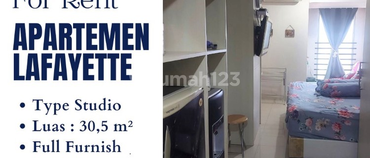 FOR RENT: LAFAYETTE APARTMENT, 9TH FLOOR, STUDIO TYPE, FULLY FURNISHED. 1