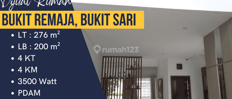 Dijual Rumah di Jl. Bukit Remaja, Bukit Sari 1