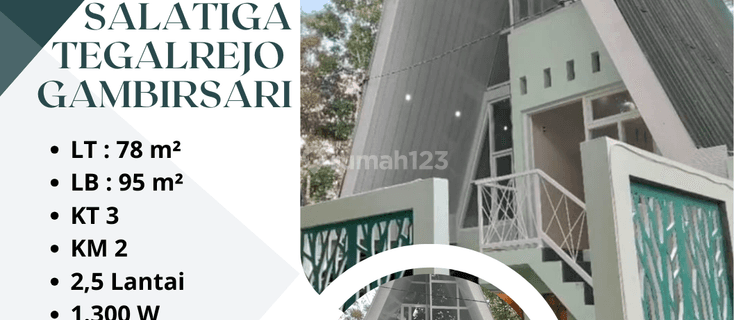 Dijual Rumah Unik 2,5 Lt Tegalrejo Gambirsari Salatiga 1