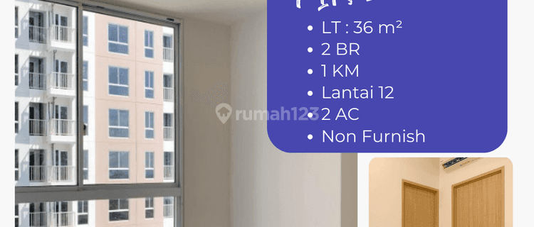 Disewakan Apartemen Tokyo Riverside Pik 2 Type 2 BR Lt 12 Unfurnish 1