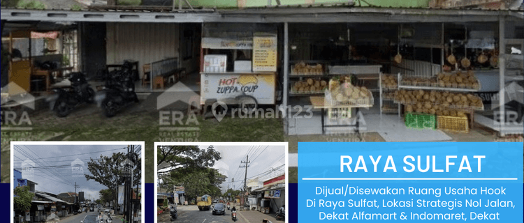 Ruang Usaha Hook Di Raya Sulfat, Lokasi Strategis Nol Jalan 1