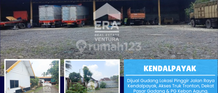 Gudang Lokasi Pinggir Jalan Raya Kendalpayak, Akses Truk Tronton 1