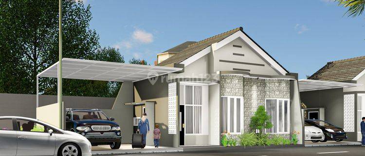 Rumah modern desain Eropa clasik di perumahan Semarang  1