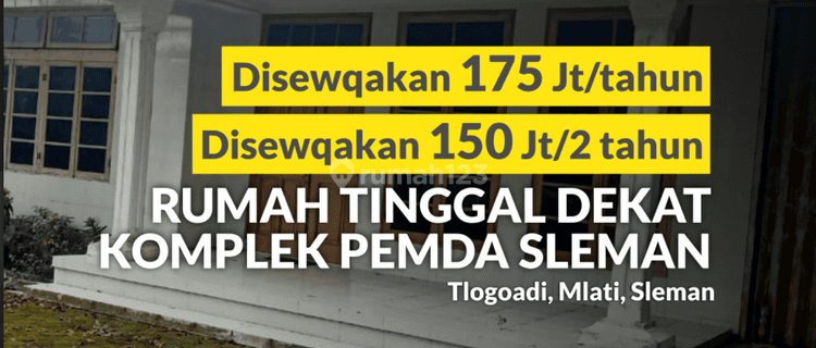 Disewakan Rumah 2 Lantai Dengan Luas Tanah 800meter Persegi Lokasi Mlati Sleman  1