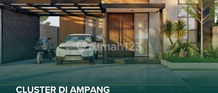 Jual Rumah Cluster 2 Kamar Tipe 60 Lokasi Strategis Hanya 25meter dari Jalan Raya Ampang 1