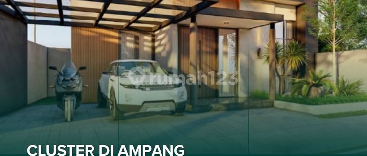 Rumah Dijual Cluster Lokasi Strategis 25m dari Jln Raya Ampang 2 Kamar Tipe 60 Pusat Kota 1