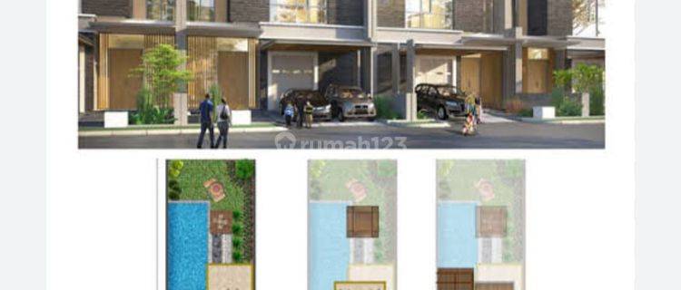 Rumah Cluster Golf Uk 10x35 Chopin 3 Lantai Ada Lift Dan Kolam Renang View Golf Dan Laut Furnish Dan Kosongan  1