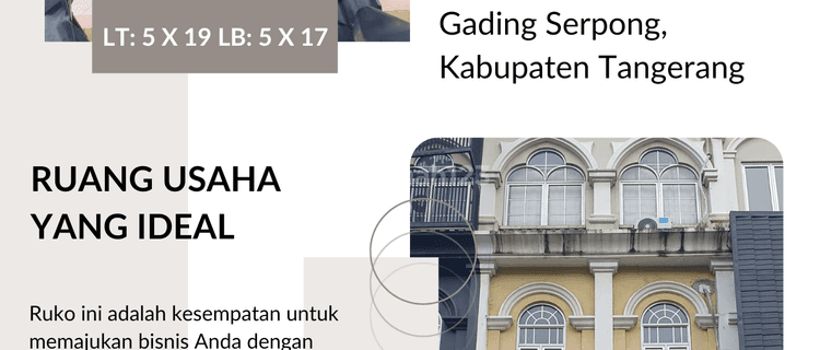 Ruko Lantai 2 Disewa di Mendrisio Gading Serpong Siap Usaha 1