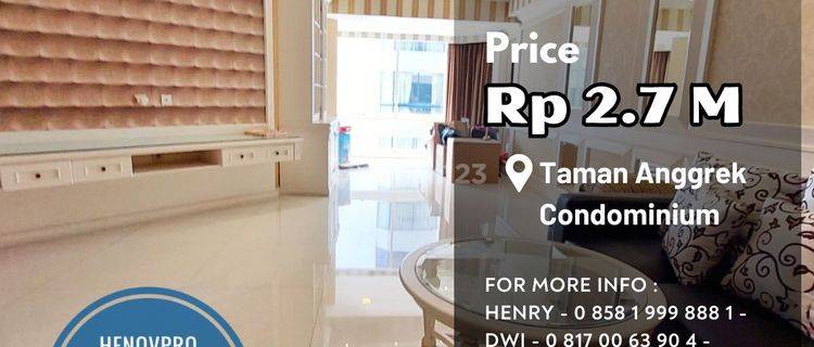 Taman Anggrek Condo 3+1 BR Special Unit Sdh Renov Brand New 1