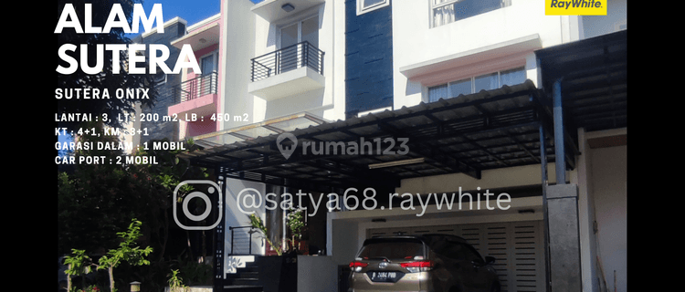 Disewa Rumah 3 Lantai di Sutera Onyx, Alam Sutera Tangerang 1