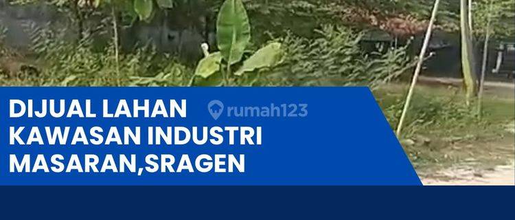 Dijual lahan industri lokasi Masaran Sragen 30000m BU! 1