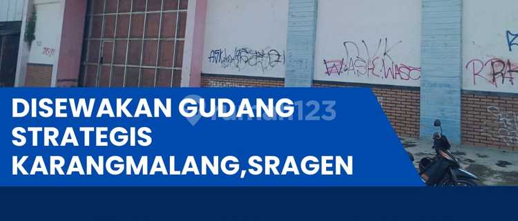 Disewakan gudang strategis lokasi Karangmalang Sragen luas 3000 m  1