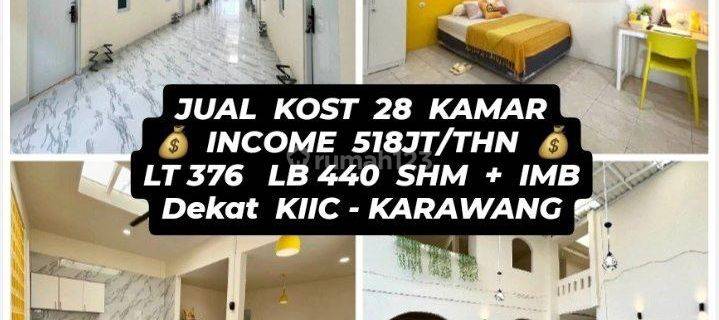 Jual Cepat BU Murah 28 Kamar Kost Dekat Stasiun Kereta Cepat Karawang Jawa Barat  1