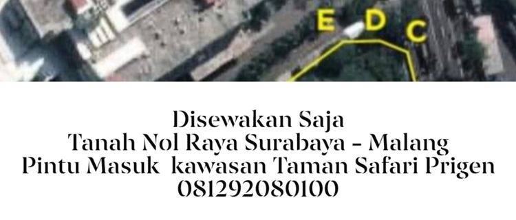 Tanah Nol Raya Surabaya Malang Sebelah Gate Taman Safari Prigen 1