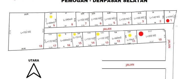 Plots of land for sale in the South Denpasar area  1