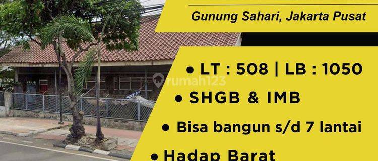 TANAH KOMERSIAL DIBAWAH NJOP JAKARTA PUSAT
DIJUAL RUMAH LAMA HITUNG TANAH DIBAWAH NJOP DI GUNUNG SAHARI JAKARTA PUSAT
SHGB s/d Tahun 2032, IMB ada
Luas Tanah 508 m2.
(22×23m2)
Hadap:Barat
NJOP : 19,6 M (Tahun 2020)
Bisa bangun s/d 7 lantai.
Harga : 15 M
K 1