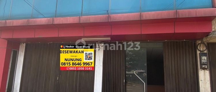 For Rent: 3-Storey Row Shop 1 Km From Toll, Suitable For Office Or Warehouse, Spacious Parking, 24-Hour Security, Kh. Noer Ali Main Road Kalimalang Bekasi. 1