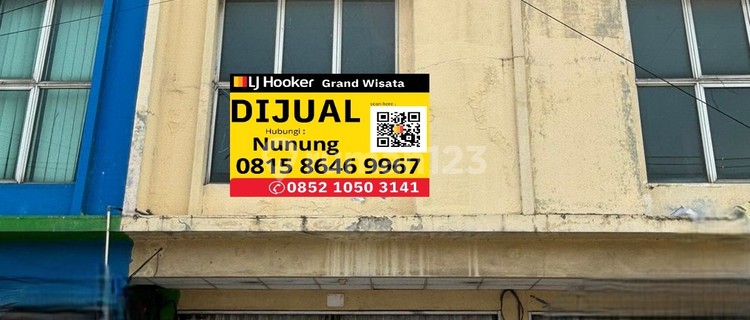 For Sale: 3-Story Shop House on Kalimalang Main Road, 1 Km Access to East Bekasi Toll Road, Can Be Used as Office or Business Place, Jatimulya, South Tambun, Bekasi. 1