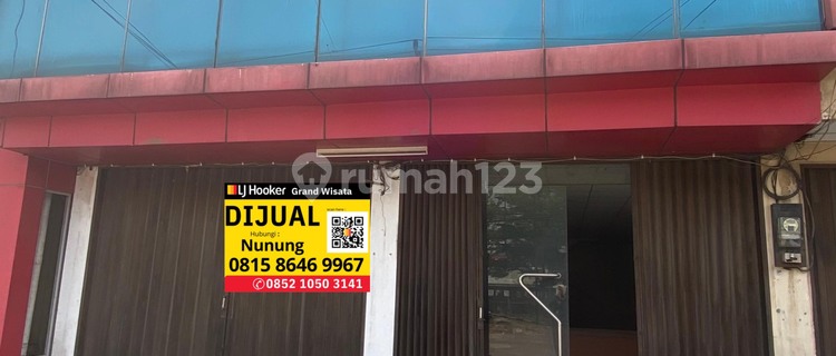 For Sale: 3-Story Attached Shophouse, 1 Km from Toll Road, Suitable for Office or Warehouse, Ample Parking, 24-Hour Security, Located on Kh. Noer Ali Main Road, Kalimalang, Bekasi. 1