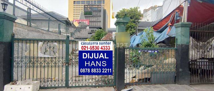 Kavling 464m² di jalan A.M Sangaji JakPus hadap Jalan Raya 1