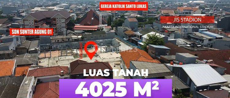 Tanah Kavling 4.025m² Ancol Selatan 2 Gereja Santo Lukas Sunter 1