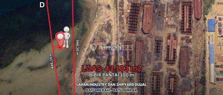 Lahan Industry Tepi Pantai di Batu Merah-Batu Ampar Batam Dijual 1