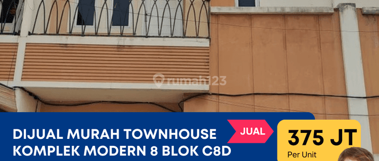 Dijual Murah Rumah Townhouse Komplek Modern 8 1