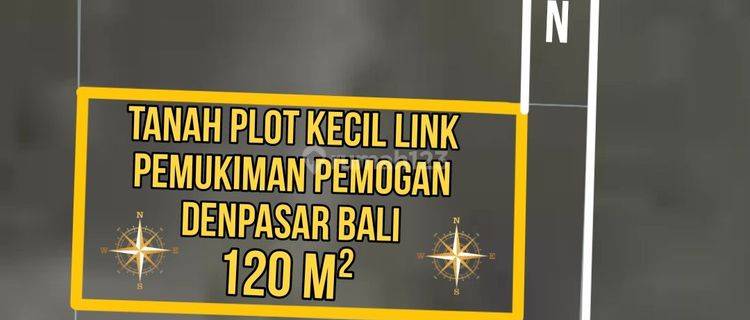 Tanah Plot Kecil Link Pemukiman Pemogan Denpasar Bali 
 1