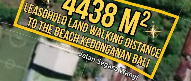 Leasohold Land Walking Distance to the Beach Kedonganan Bali
 1