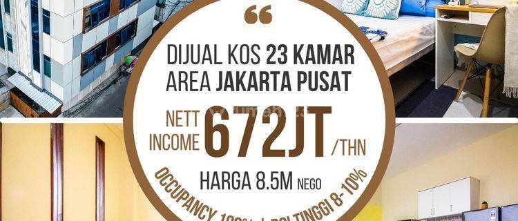 Rumah kos 23 kamar  strategis dekat halte gajah mada jakarta pusat 1