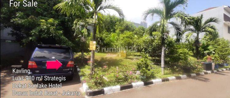 Tanah di Jl Danau Indah Barat 980 HGB murni - Dekat Sunlake Hotel  - strategis  1