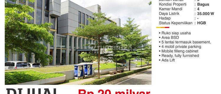 Dijual Gedung Foresta Business Loft 6 5 Lantai Full Furnished Siap Pakai Usaha Ada Lift  1