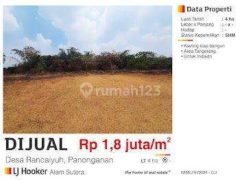 Dijual Murah Tanah Untuk Industri 4 Ha di Desa Rancaiyuh Panonganan Tangerang SHM  1