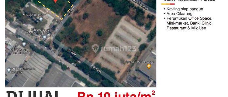 Dijual Tanah Kavling Komplek Lippo Cikarang Jawa Barat 3370 M2 Shgb Lokasi Strtegis  1