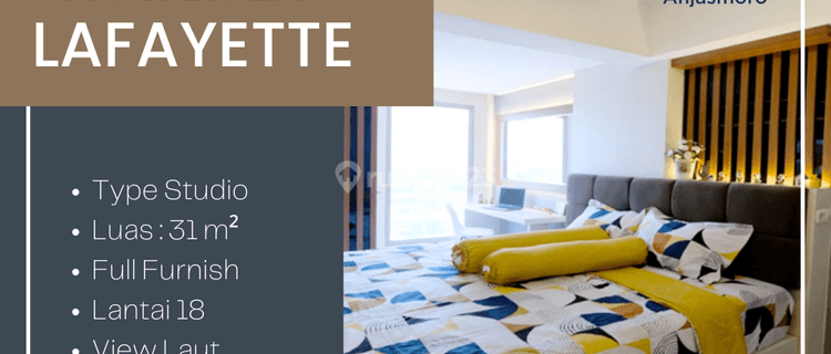 Disewakan Apartemen Lafayette Lt 18 Furnished Type Studio 1