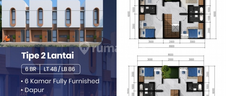 Kost 6kamar Cocok Untuk Investasi Di Dramaga Dekat Kampus Ipb 48.0 M² Shm 1