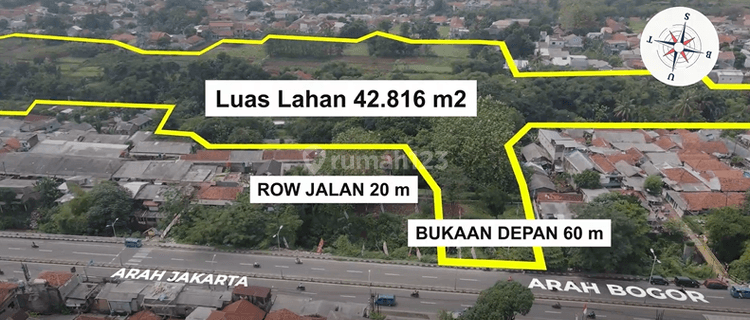 Dijual Aset Tanah 108 M di Sukaraja Bogor 42.816 m² 1