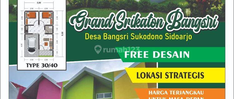 Rumah Murah Sukodono Sidoarjo 100 jt an Kredit Tanpa BI Checking 1