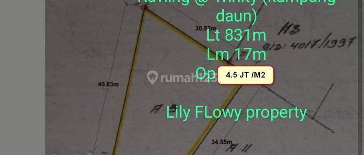 Jual Tanah Kavling siap bangun di Komplek Trinity Lembang Bandung 1