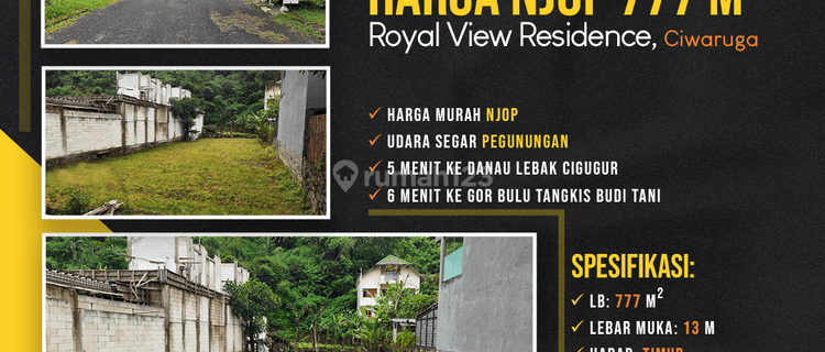 Kavling 777 M2 Harga Njop Royal View Residence, Ciwaruga 1