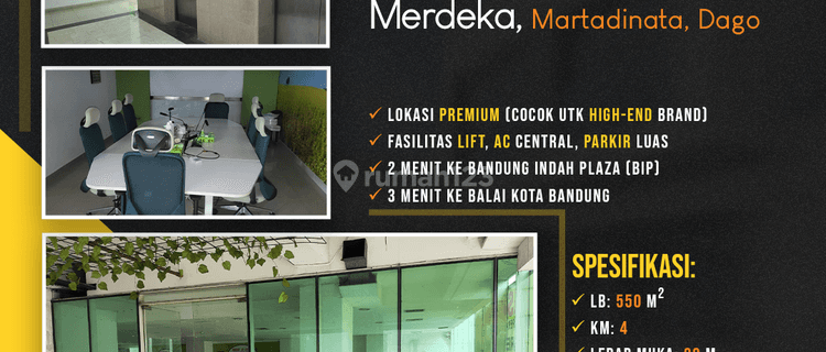 Ruang Usaha Cocok Utk Kantor, Klinik, Cafe Mainroad Merdeka, Dago 1