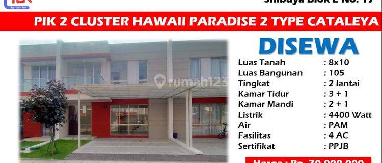 DISEWA Rumah Baru 2 Lantai di Hawaii Paradise 2 1