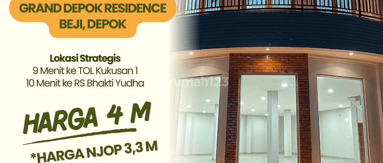 Jual Ruko Mewah Dan Luas di Grand Depok Residence, Beji, Depok 1