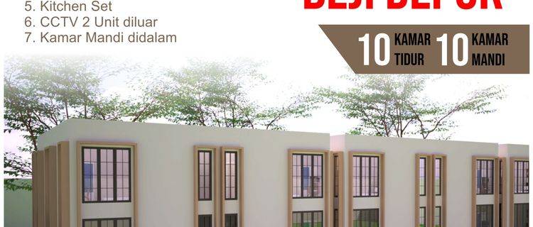 Kost Eksklusif Depok: Investasi Cerdas, Profit Menjanjikan! Full Furnished 3 Lantai Dekat Kampus UI 1