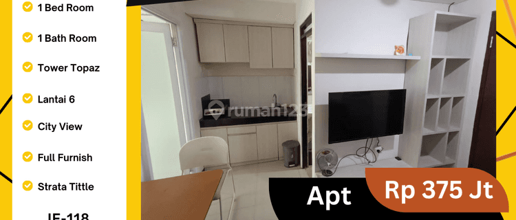 Jual Apartment 1 Kamar Full Furnish di Gateway Pasteur 1