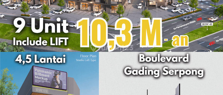 Studio Loft 4,5 Lantai - hadap Boulevard Gading Serpong 1
