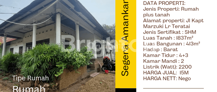 Rumah dan Tanah yang Luas Tengah Kota 1