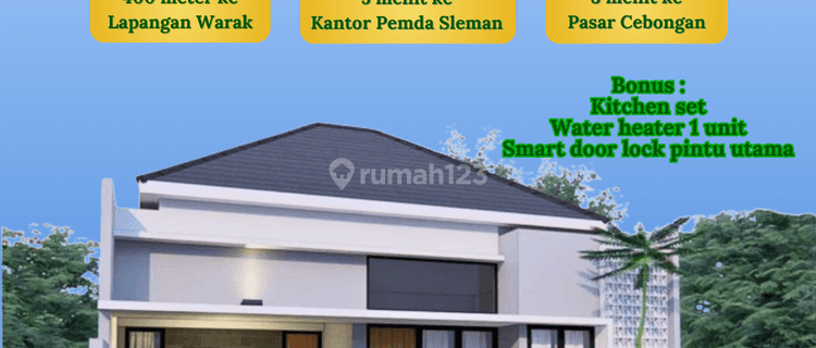 Rumah Cantik Modern dekat Pusat Kota di Jl Purbaya Mlati Sleman 1